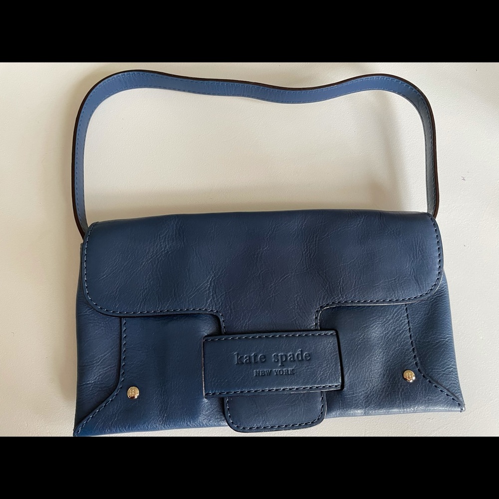 Kate Spade navy leather shoulder bag